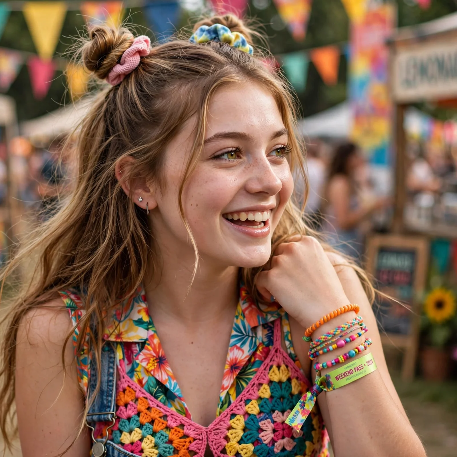 25 Summer Hairstyles for Teenage Girls That Look Trendy Without Much Effort: Half-Up Space Buns