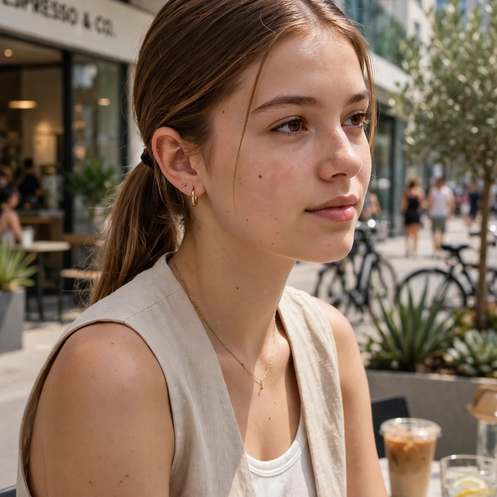 25 Summer Hairstyles for Teenage Girls That Look Trendy Without Much Effort: Sleek Middle-Part Ponytail