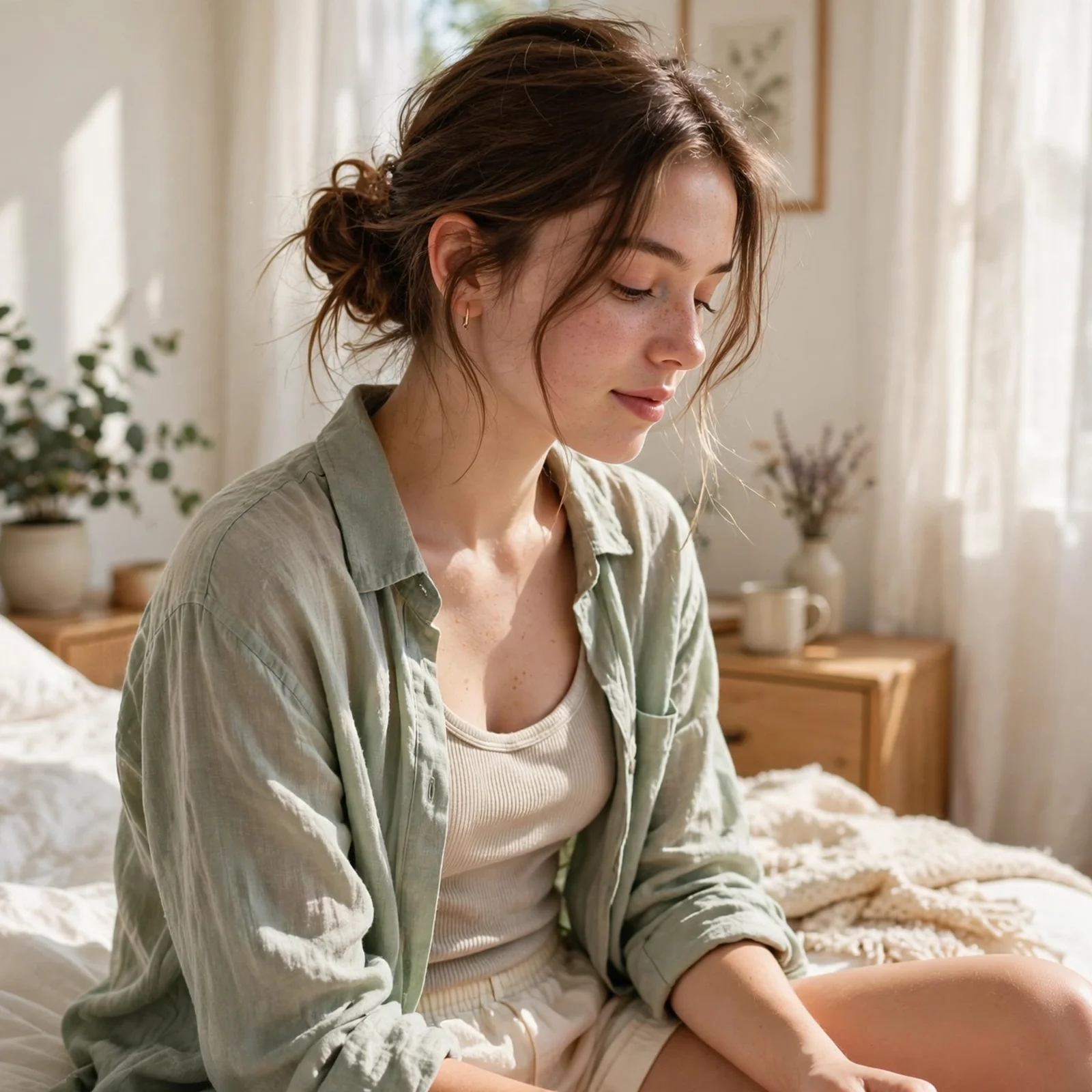 25 Summer Hairstyles for Teenage Girls That Look Trendy Without Much Effort: Lazy-Day Low Bun