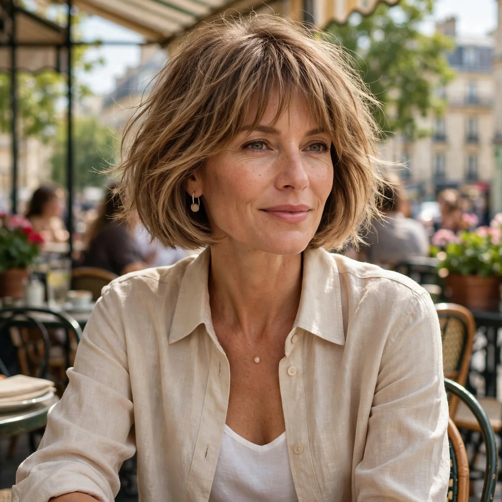 25 Summer Hairstyles for Women Over 40 That Look Youthful & Effortless: Airy French Bob