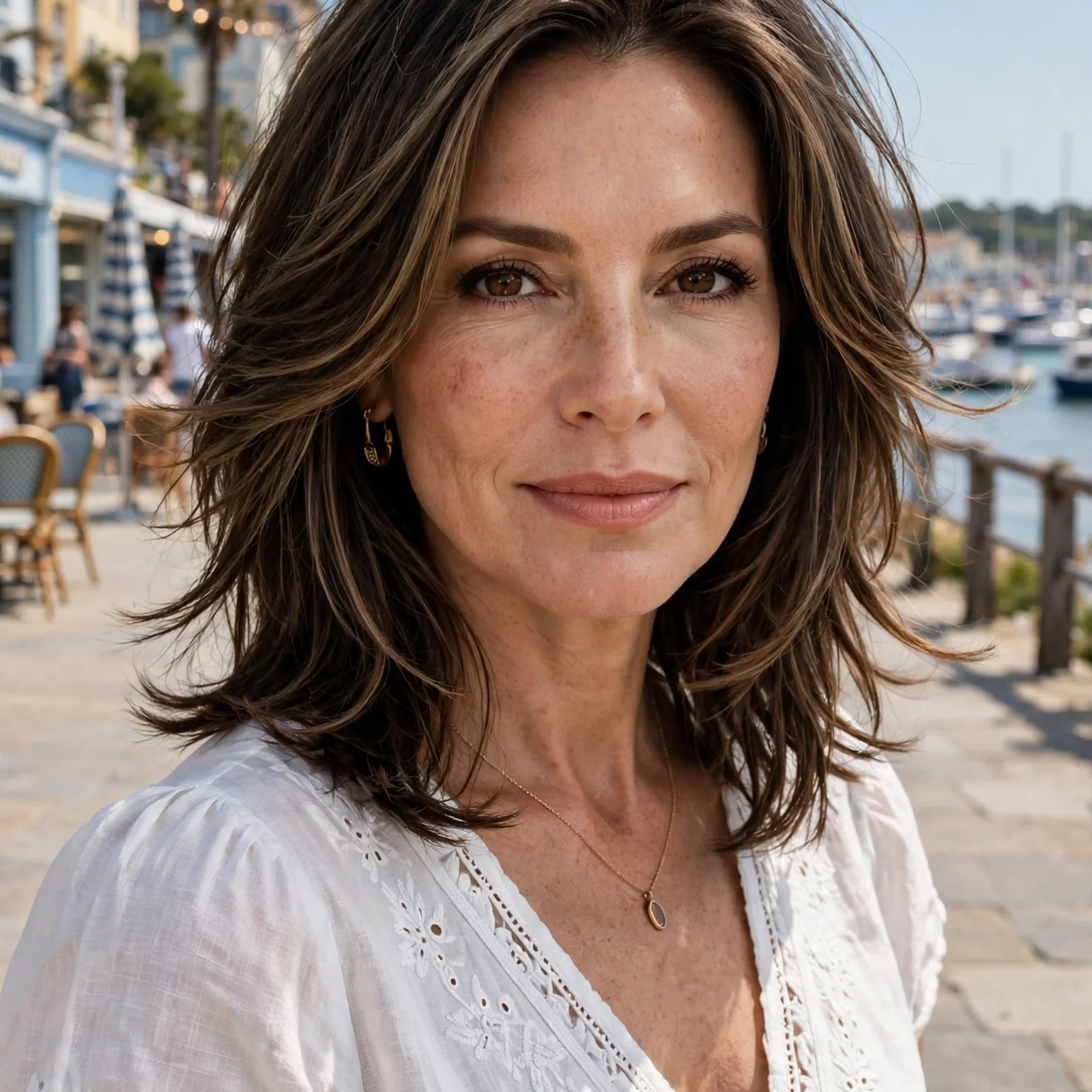 25 Summer Hairstyles for Women Over 40 That Look Youthful & Effortless: Shoulder-Length Butterfly Layers