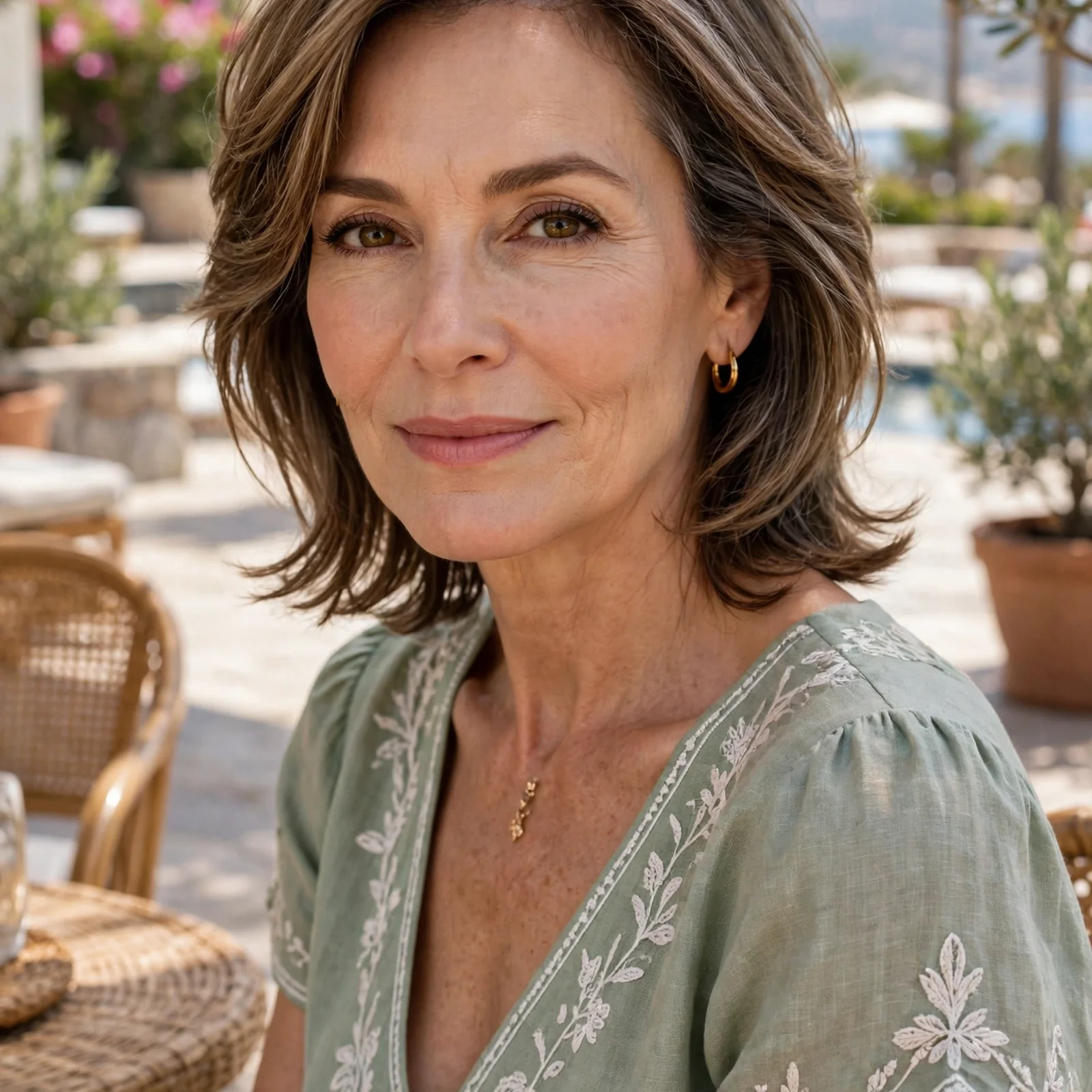 25 Summer Hairstyles for Women Over 50 That Feel Light & Age-Appropriate: Soft Layered Lob with Side Part
