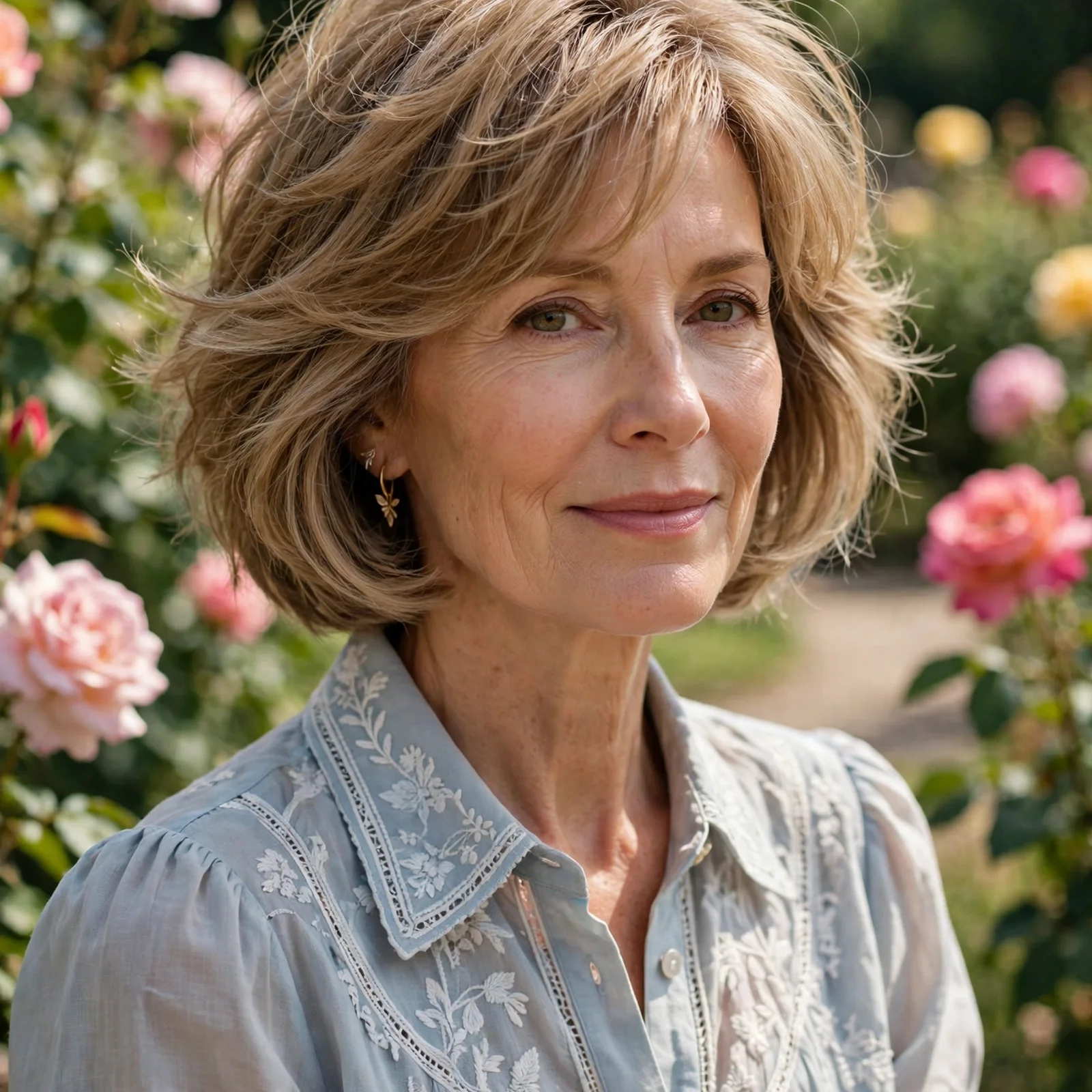 25 Summer Hairstyles for Women Over 50 That Feel Light & Age-Appropriate: Feathered Bob with Crown Softness