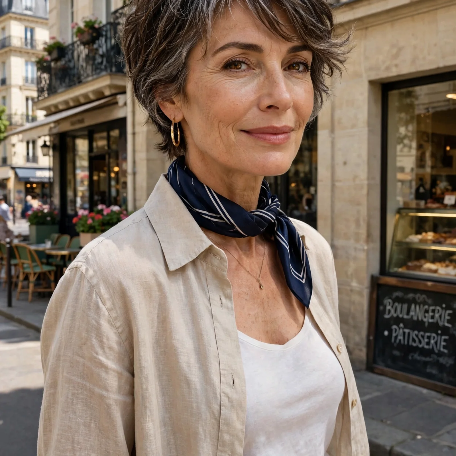 25 Summer Hairstyles for Women Over 50 That Feel Light & Age-Appropriate: French-Inspired Layered Crop