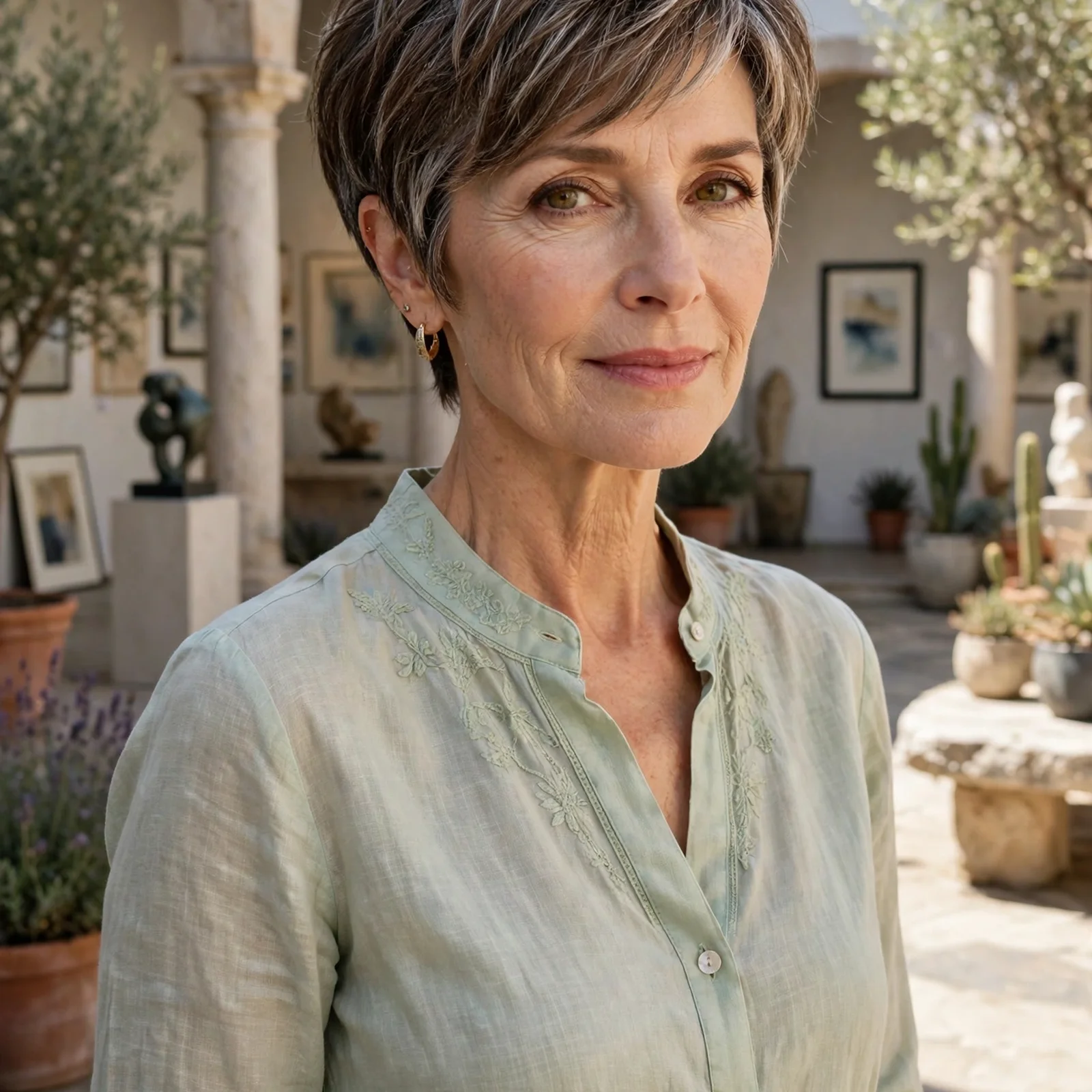 25 Summer Hairstyles for Women Over 50 That Feel Light & Age-Appropriate: Layered Pixie Bob
