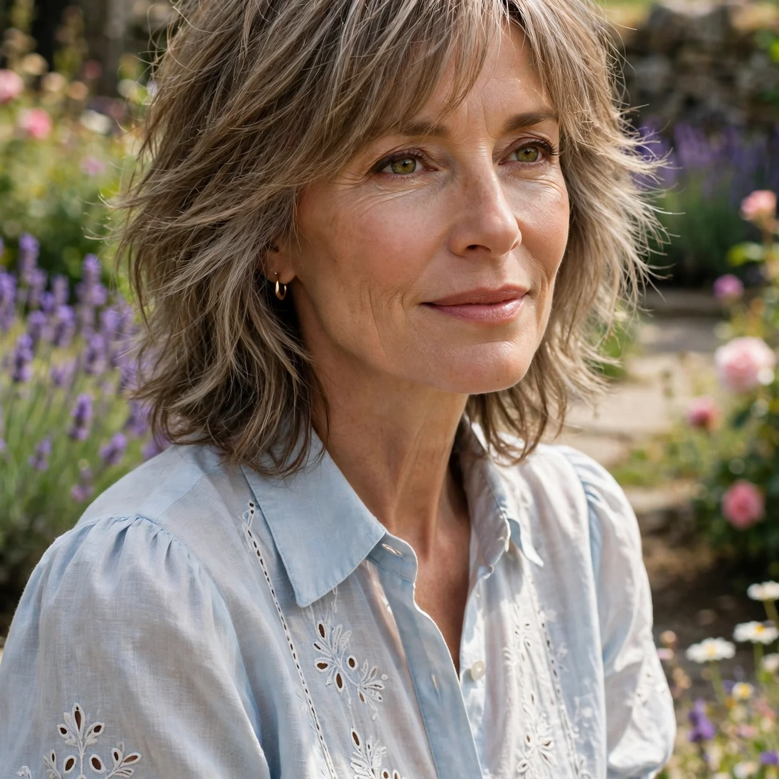 25 Summer Hairstyles for Women Over 50 That Feel Light & Age-Appropriate: Soft Feathered Shag