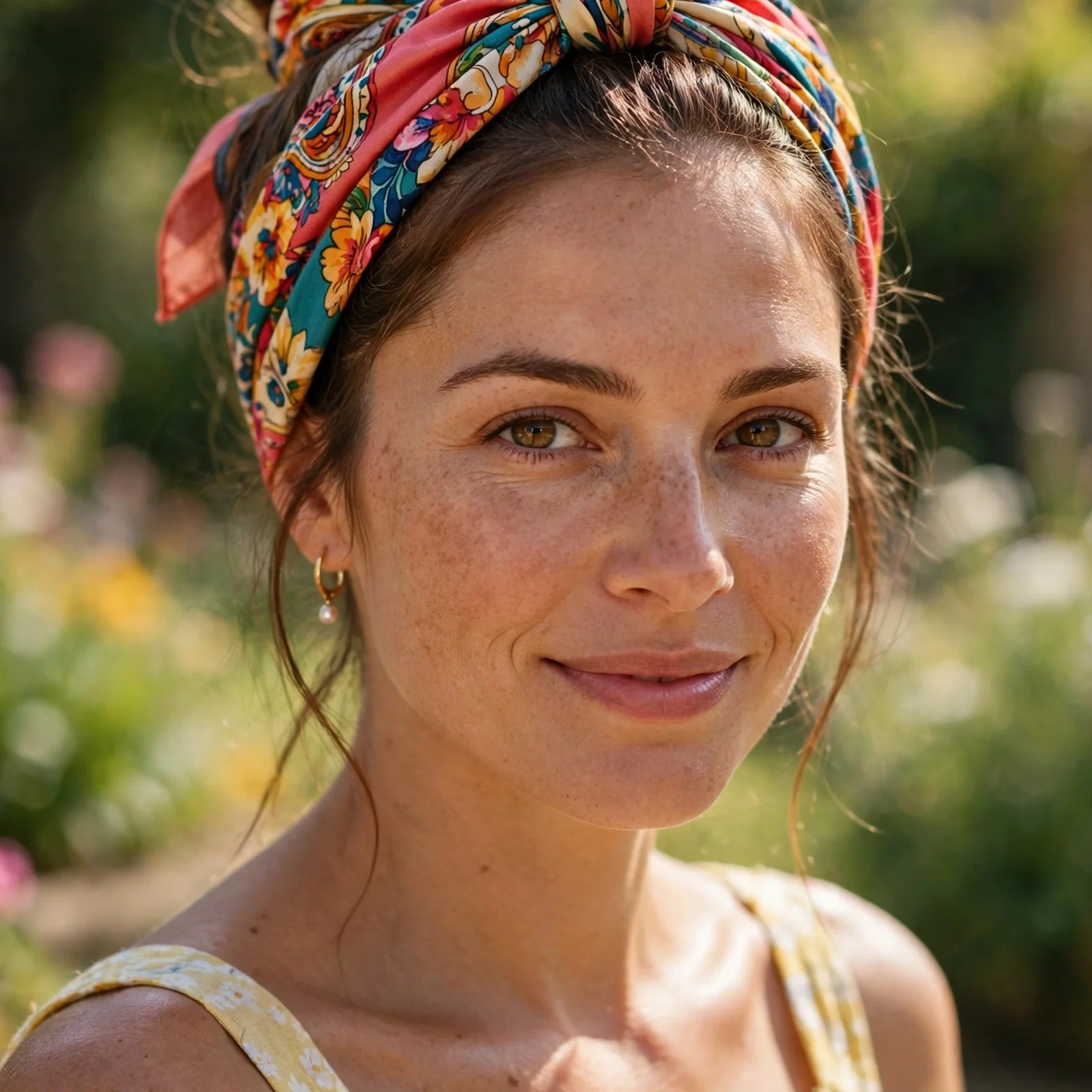 25 Summer Hairstyles for Women That Don't Get Ruined by Sweat (Heat-Proof 2026): Scarf-Wrapped Bun