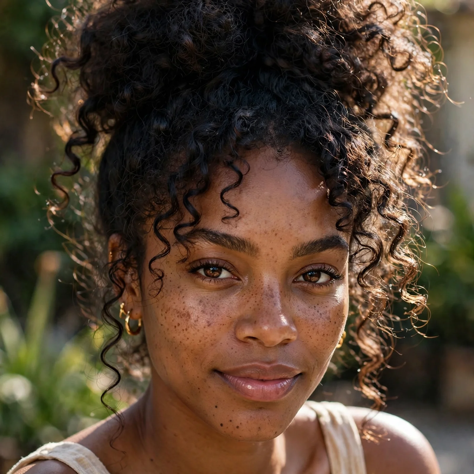 25 Summer Hairstyles for Women That Don't Get Ruined by Sweat (Heat-Proof 2026): Voluminous Curly Bun