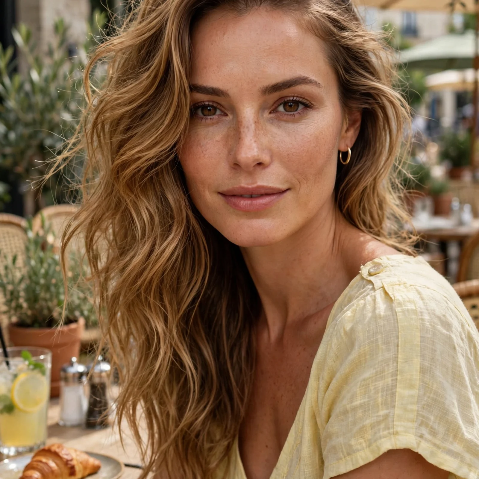 25 Summer Hairstyles for Women With Big Foreheads (Light & Face-Framing): Side-Parted Beach Waves