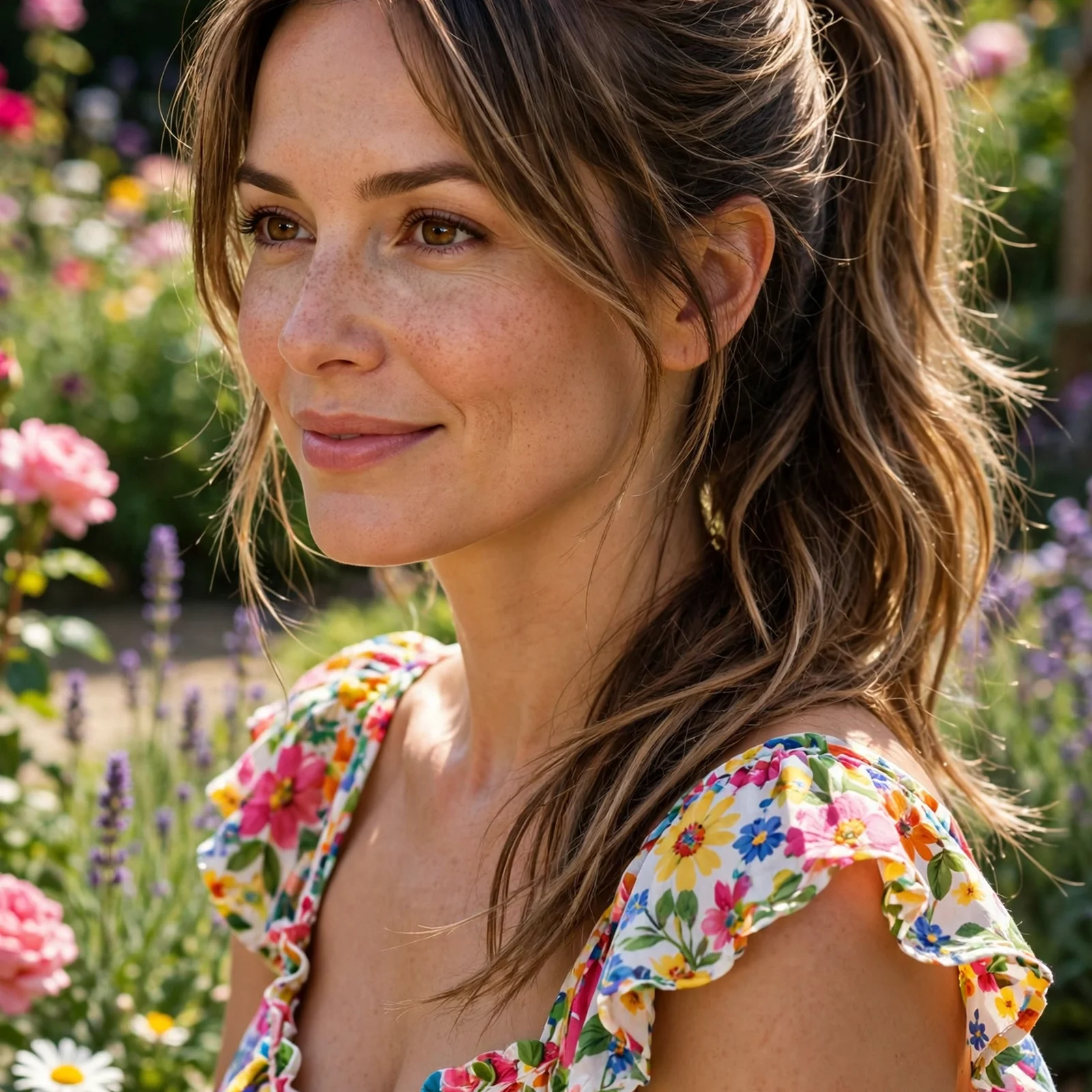 25 Summer Hairstyles for Women With Big Foreheads (Light & Face-Framing): Soft Layered Ponytail