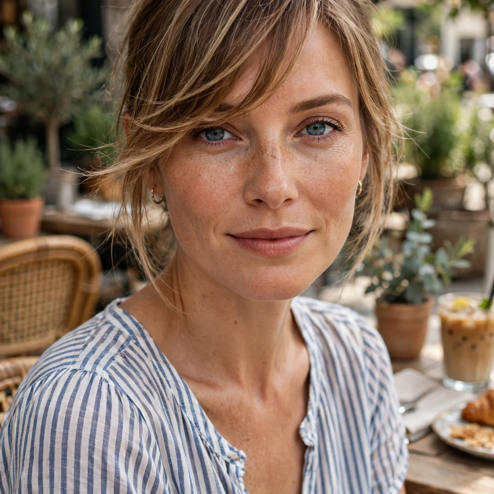 25 Summer Hairstyles for Women With Big Foreheads (Light & Face-Framing): Side-Swept Wispy Fringe
