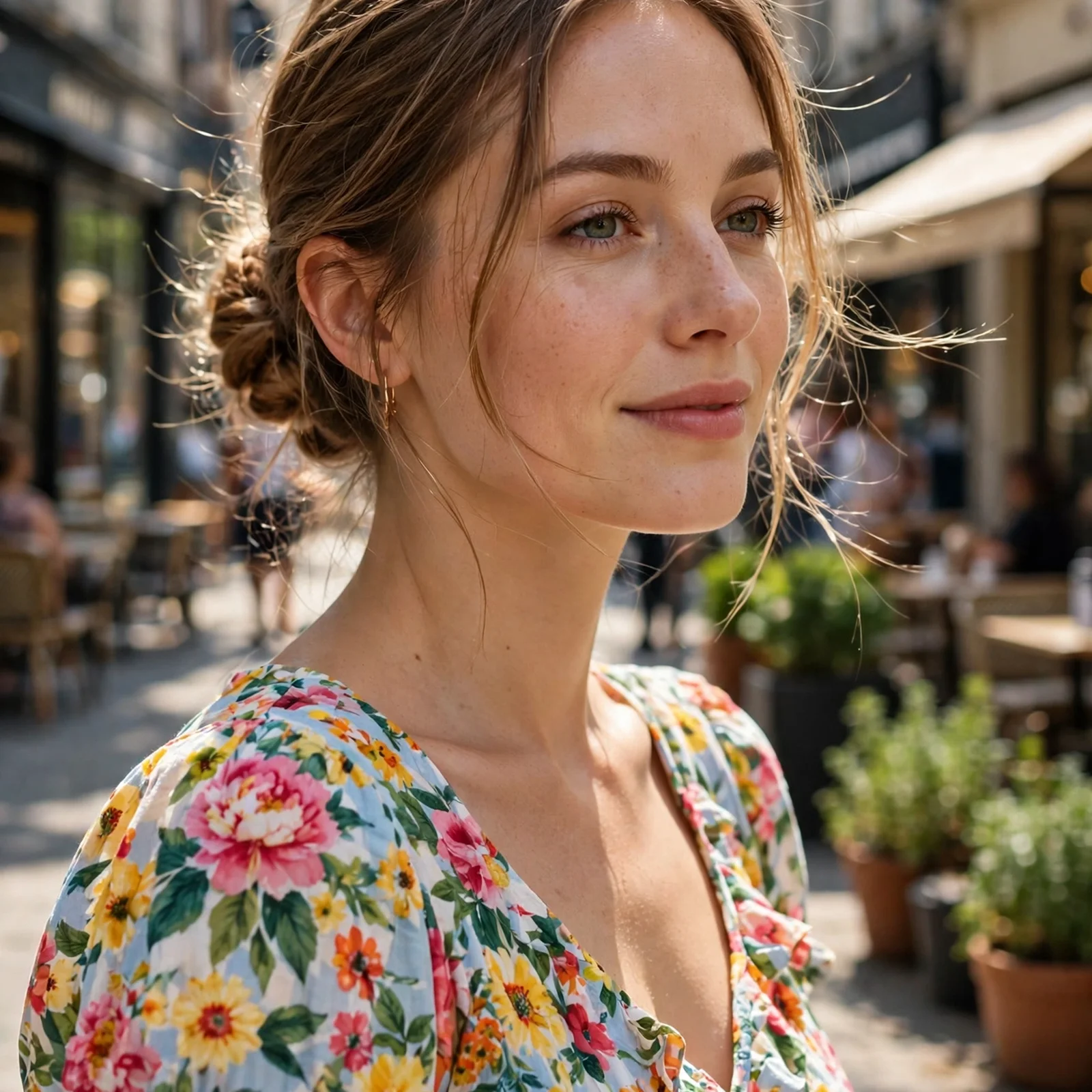 25 Summer Hairstyles for Women With Big Foreheads (Light & Face-Framing): Soft Low Bun with Wispy Strands