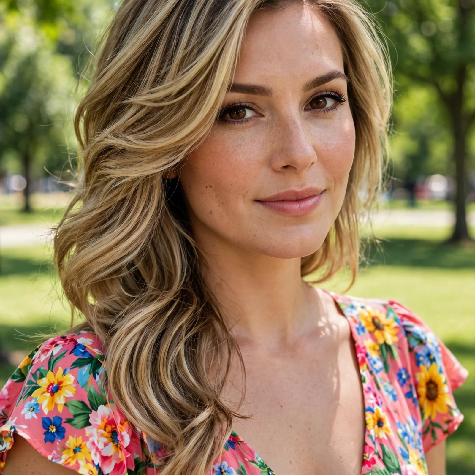 25 Summer Hairstyles for Women With Chubby Face That Slim & Elongate Instantly: Side-Swept Layered Waves