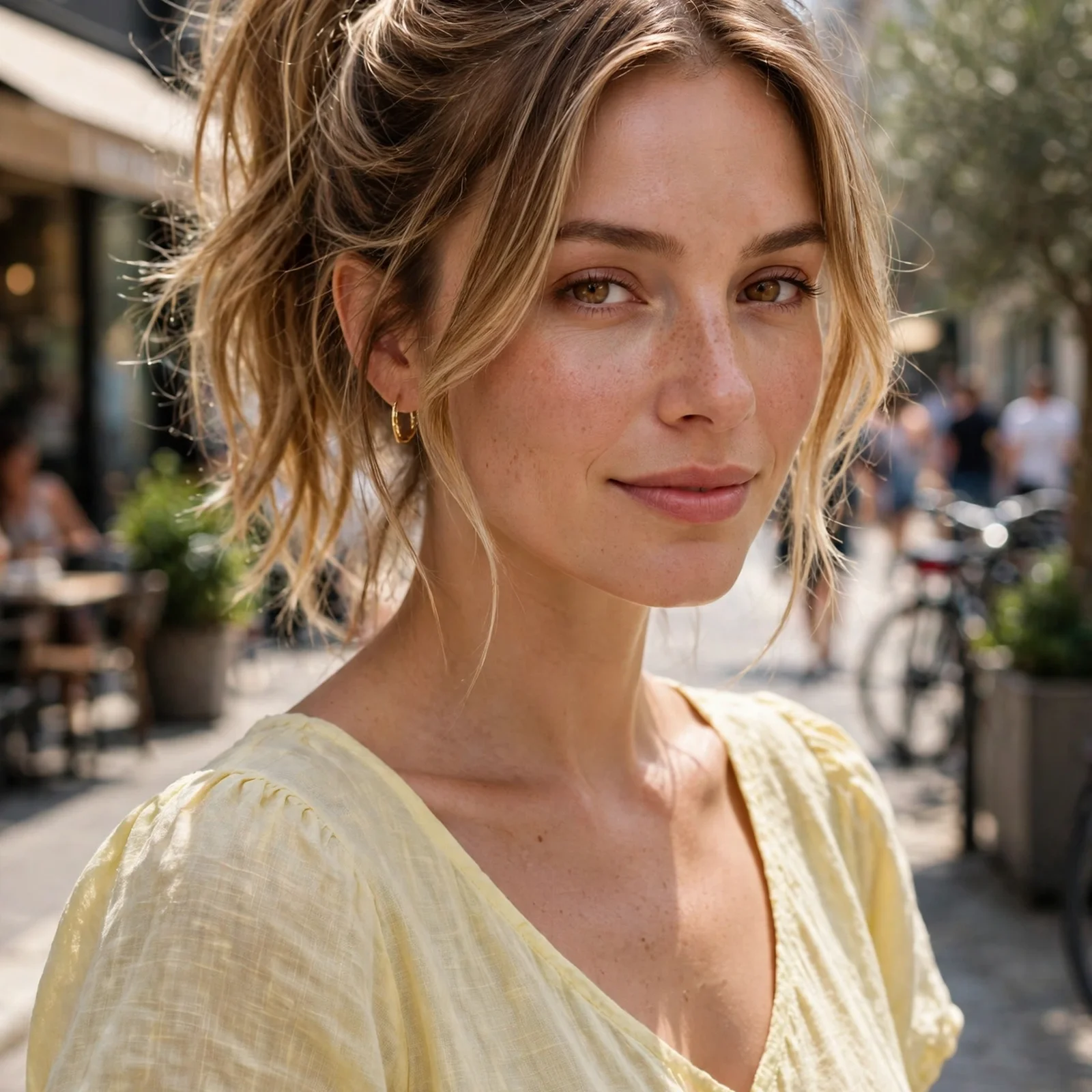 25 Summer Hairstyles for Women With Chubby Face That Slim & Elongate Instantly: Airy Layered Ponytail