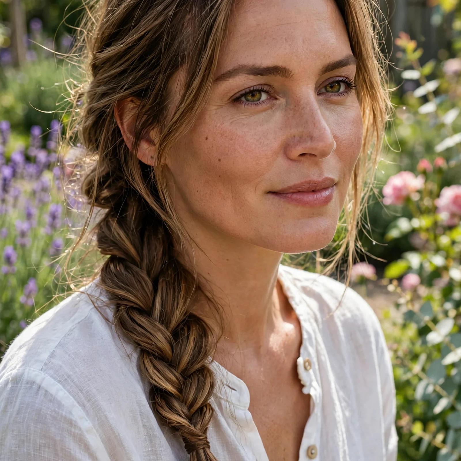 25 Summer Hairstyles for Women With Chubby Face That Slim & Elongate Instantly: Layered Side Braid