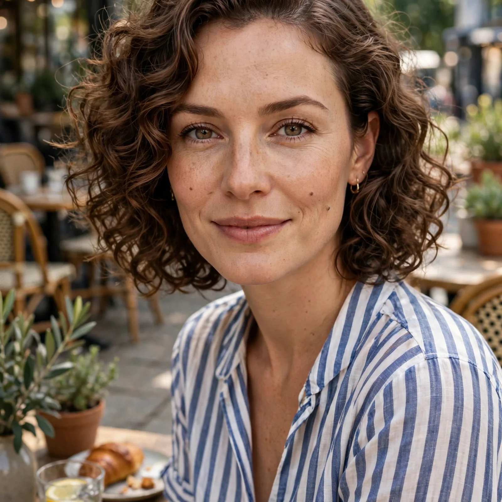 25 Summer Hairstyles for Women With Chubby Face That Slim & Elongate Instantly: Side-Parted Curly Lob