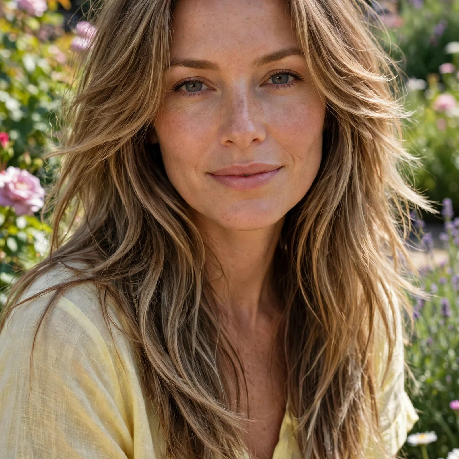 25 Summer Hairstyles for Women With Chubby Face That Slim & Elongate Instantly: Long Feathered Layers