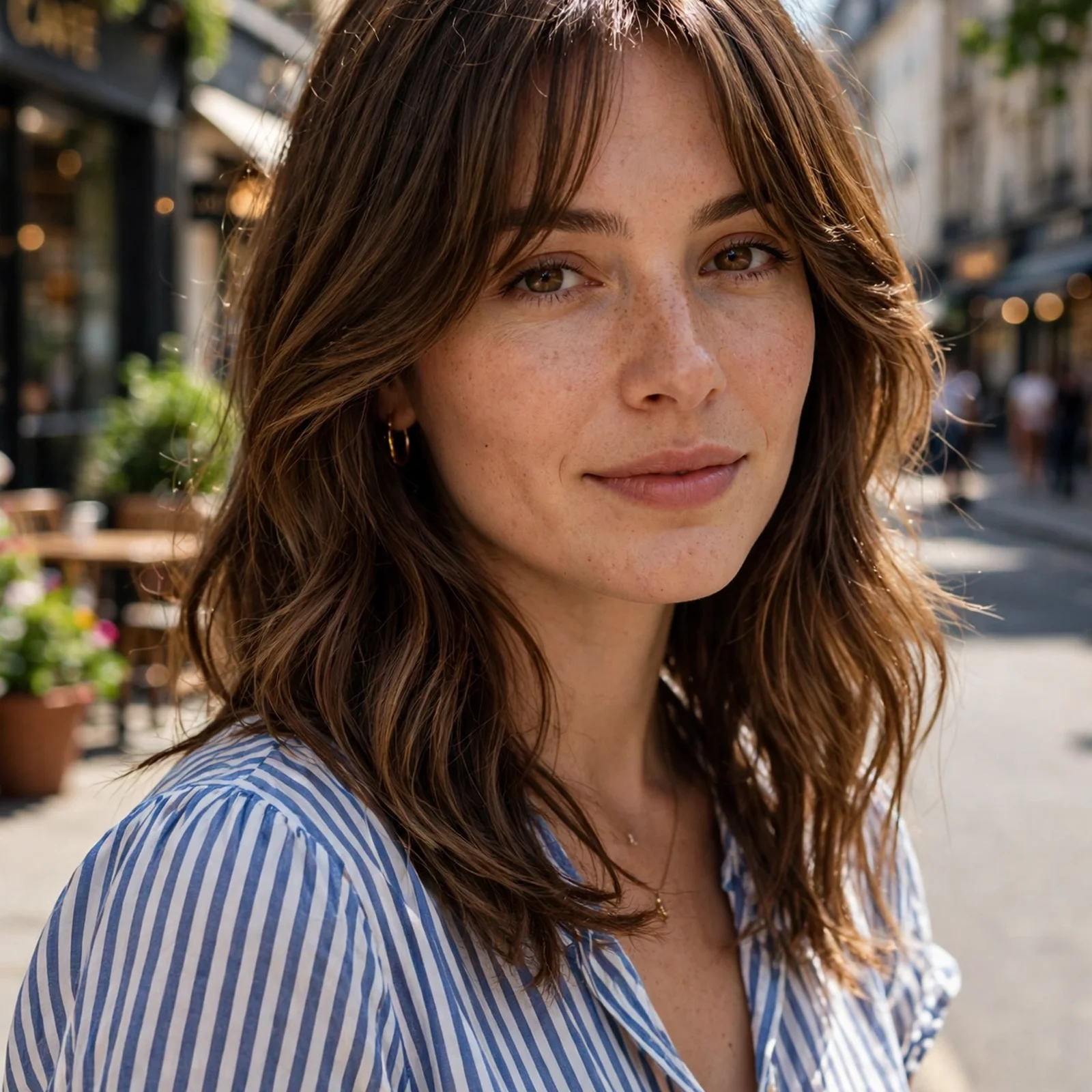 25 Summer Hairstyles for Women With Long Faces That Add Width & Volume: Curtain Bang Layers