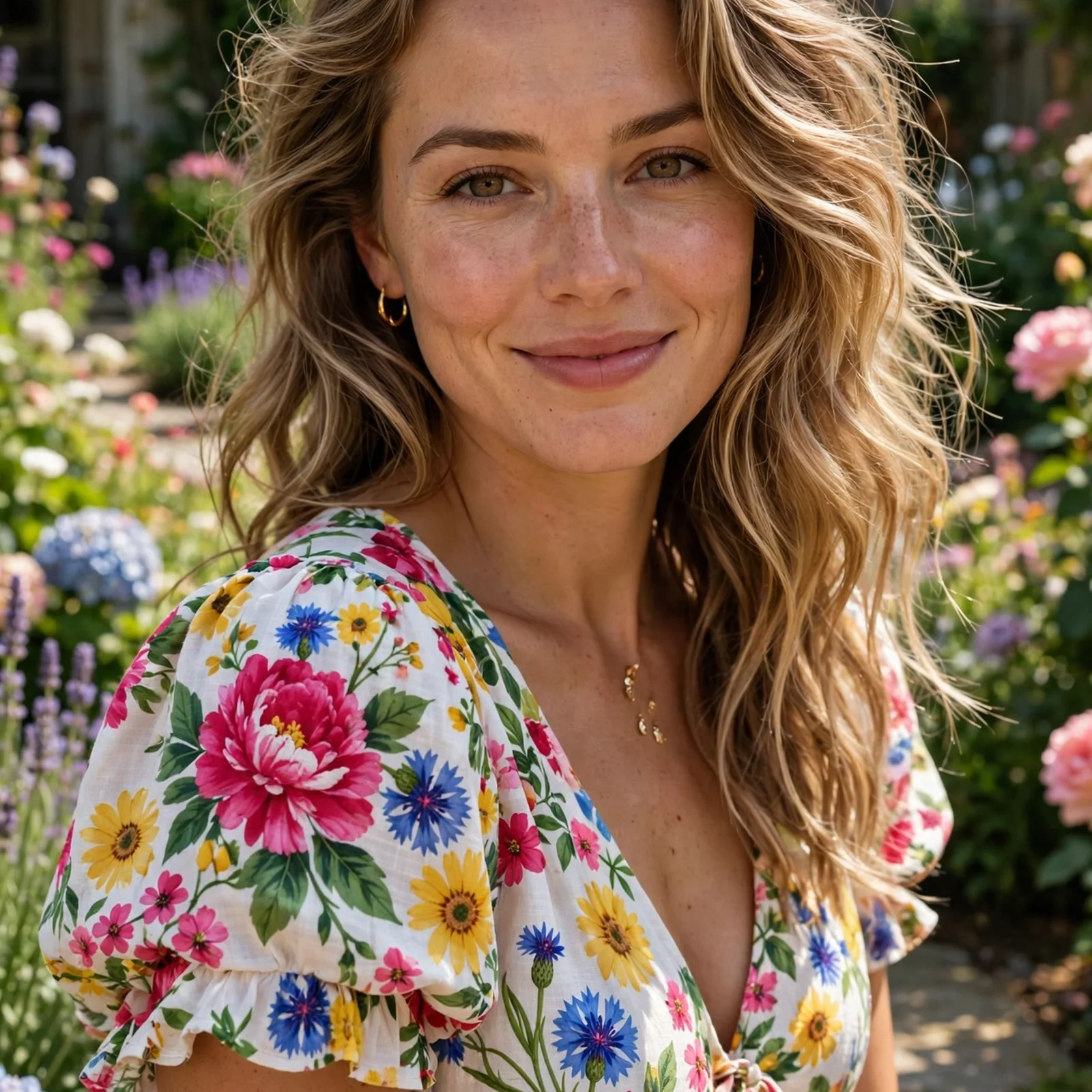 25 Summer Hairstyles for Women With Long Faces That Add Width & Volume: Beachy Waves with Side Part