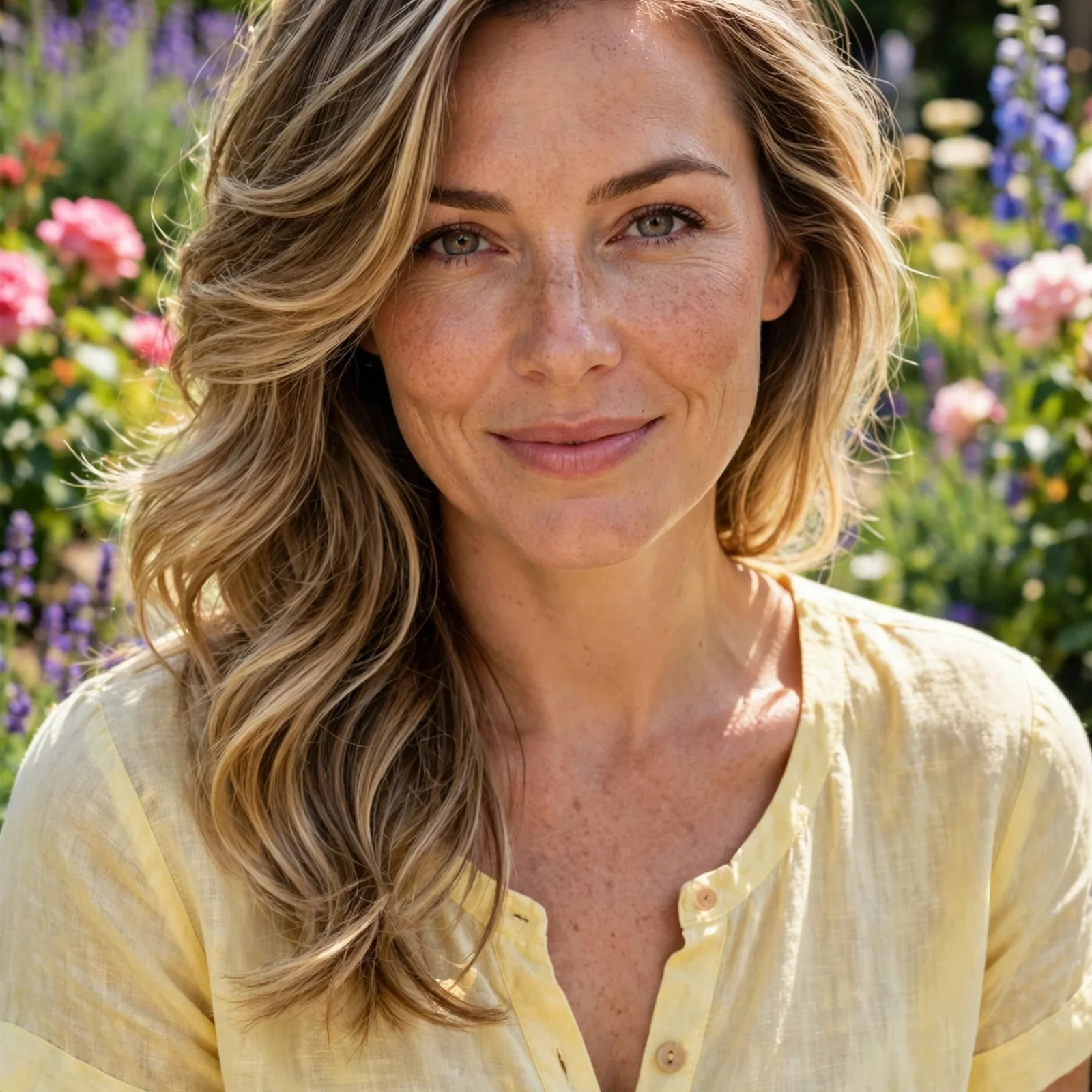 25 Summer Hairstyles for Women With Long Faces That Add Width & Volume: Side-Swept Layered Waves