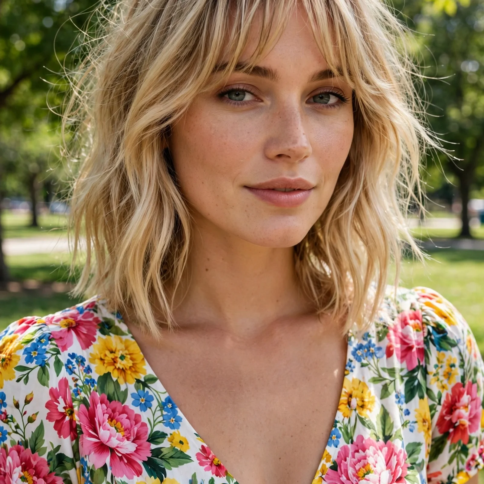 25 Summer Hairstyles for Women With Long Faces That Add Width & Volume: Wispy Bang Beach Lob