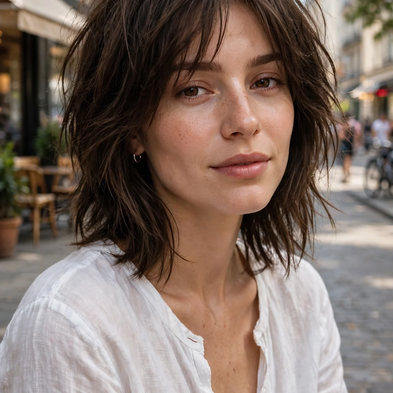 25 Summer Hairstyles for Women With Long Faces That Add Width & Volume: Shoulder-Length Shag