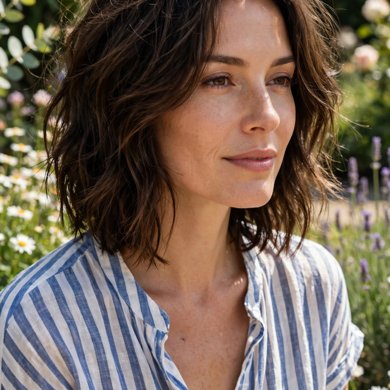 25 Summer Hairstyles for Women With Long Faces That Add Width & Volume: Textured Clavicut