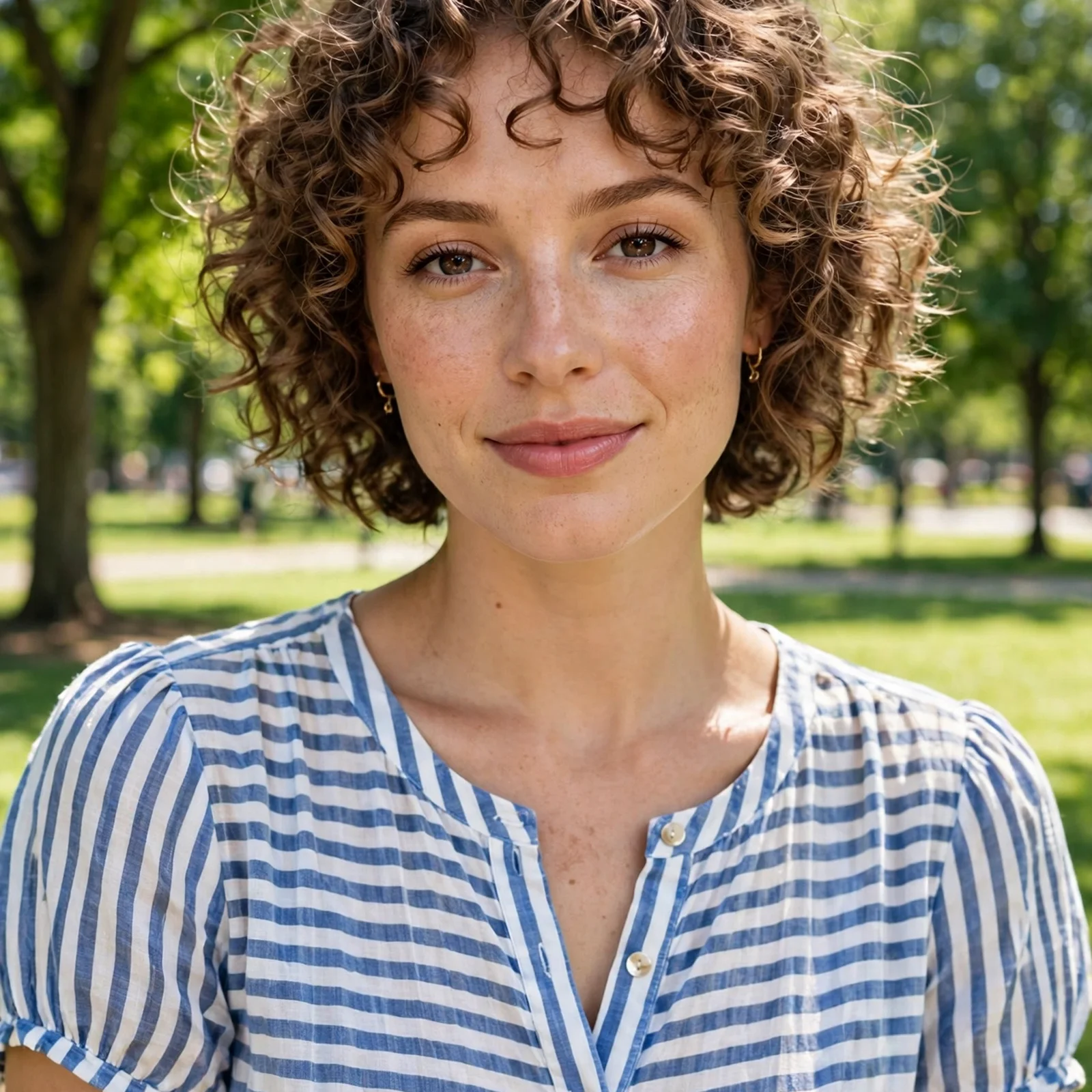 25 Summer Hairstyles for Women With Long Faces That Add Width & Volume: Soft Curly Lob