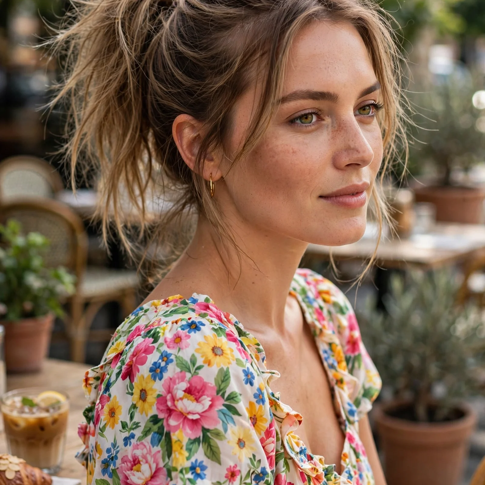 25 Summer Hairstyles for Women With Long Faces That Add Width & Volume: Airy Textured Ponytail