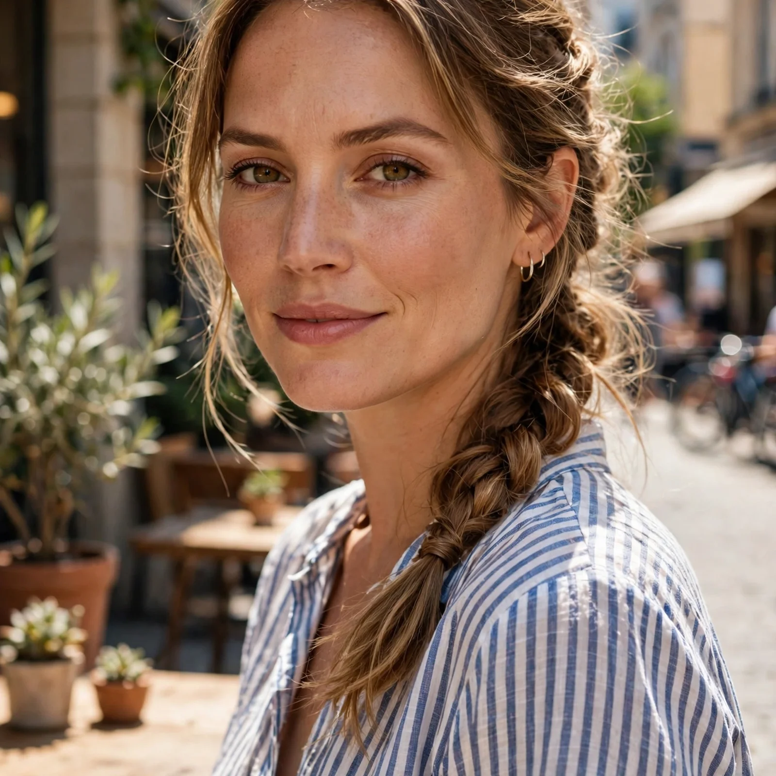25 Summer Hairstyles for Women With Long Faces That Add Width & Volume: Soft Braided Side Ponytail