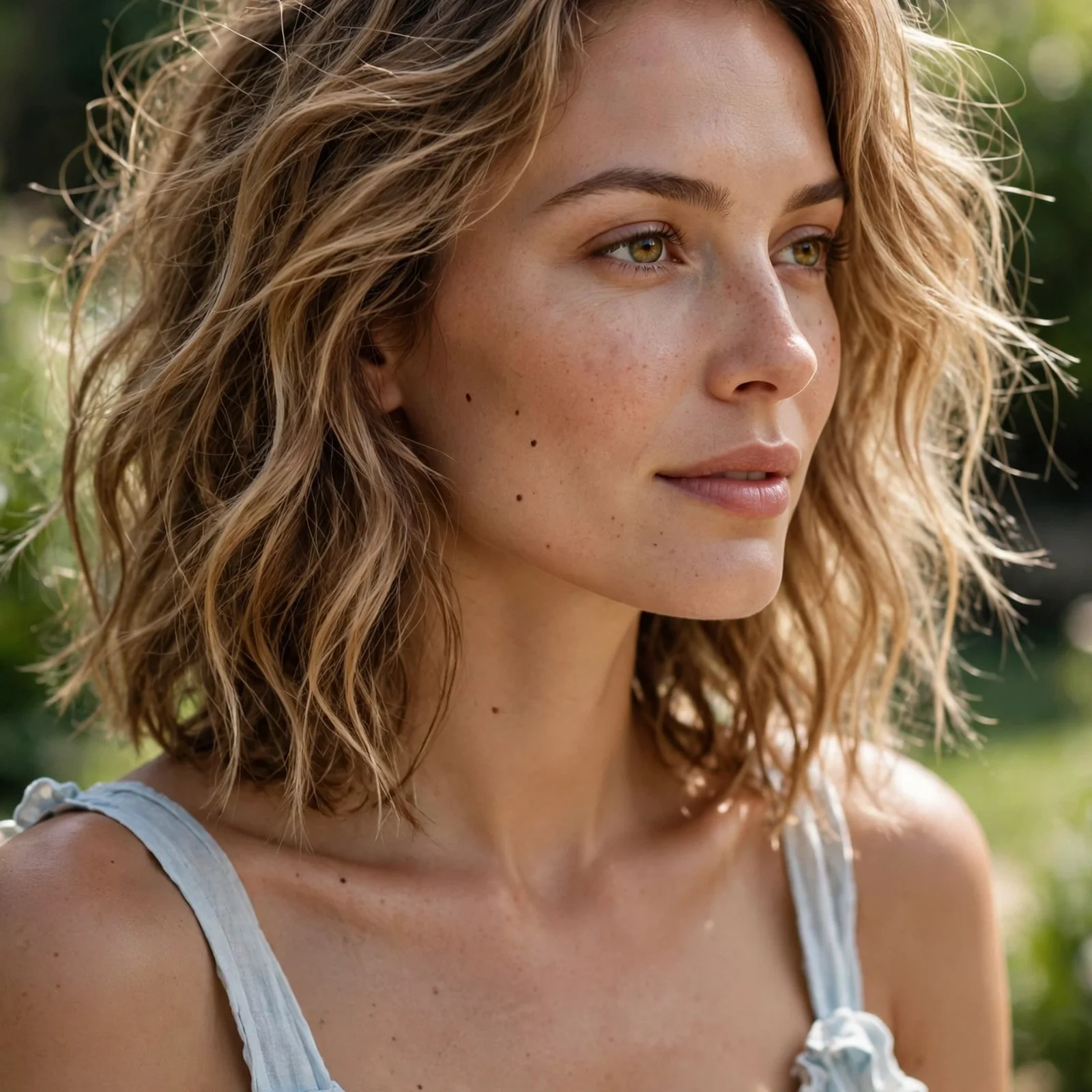 25 Summer Hairstyles for Women With Oval Faces That Stay Balanced & Fresh: Beachy Mid-Length Waves