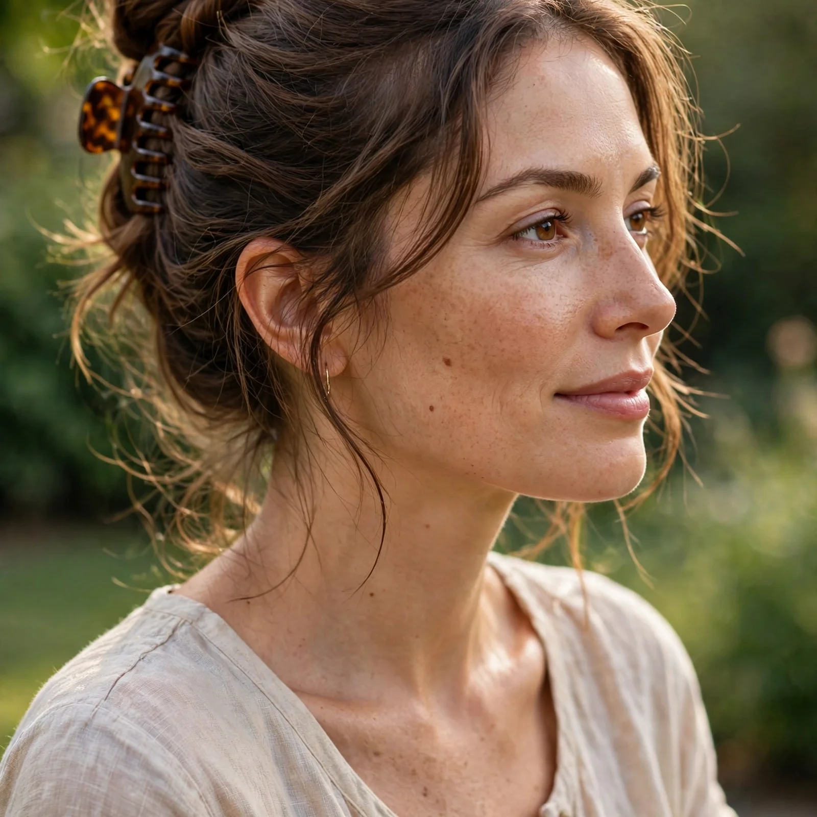 25 Summer Hairstyles for Women With Oval Faces That Stay Balanced & Fresh: Textured Claw Clip Twist