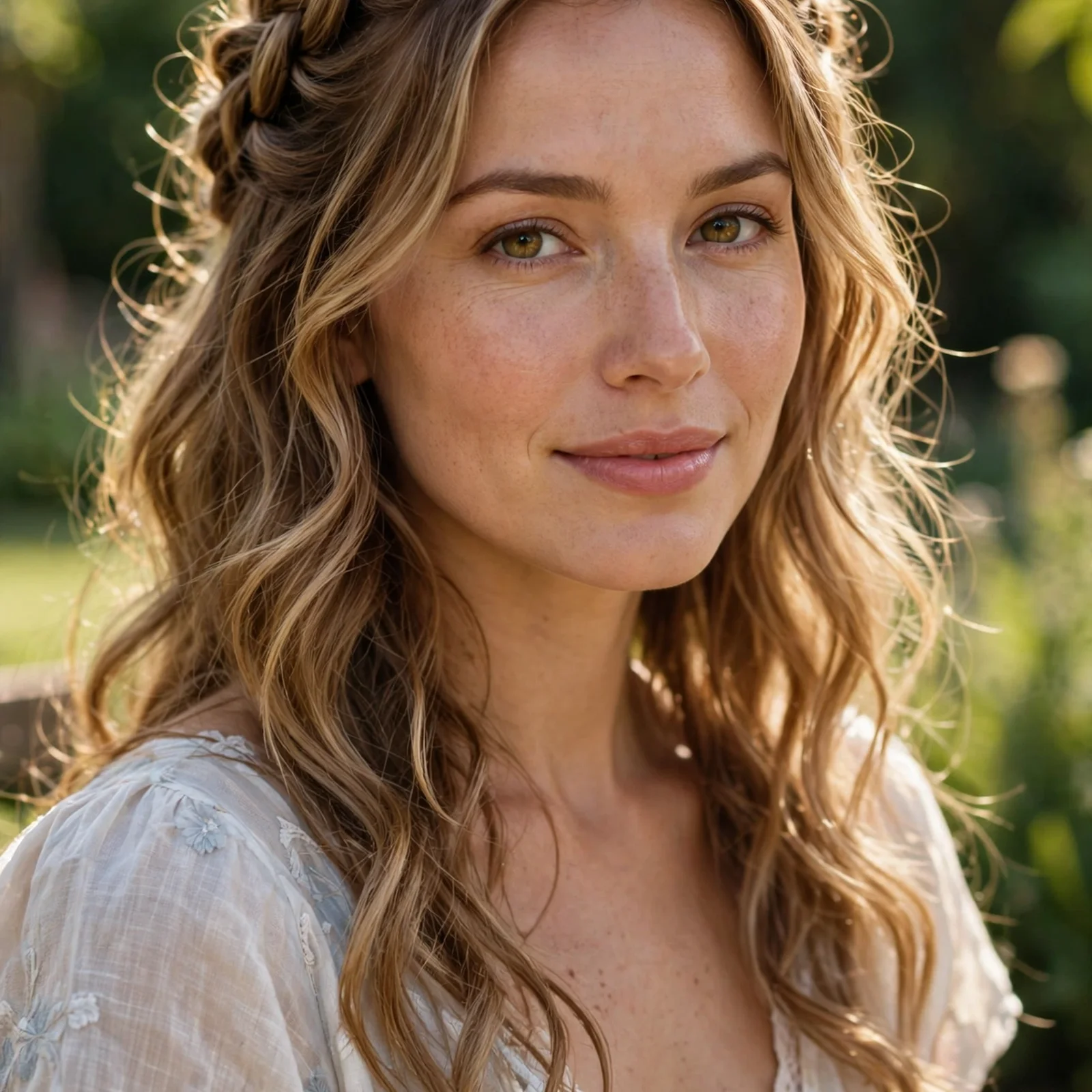 25 Summer Hairstyles for Women With Oval Faces That Stay Balanced & Fresh: Braided Crown Half-Up