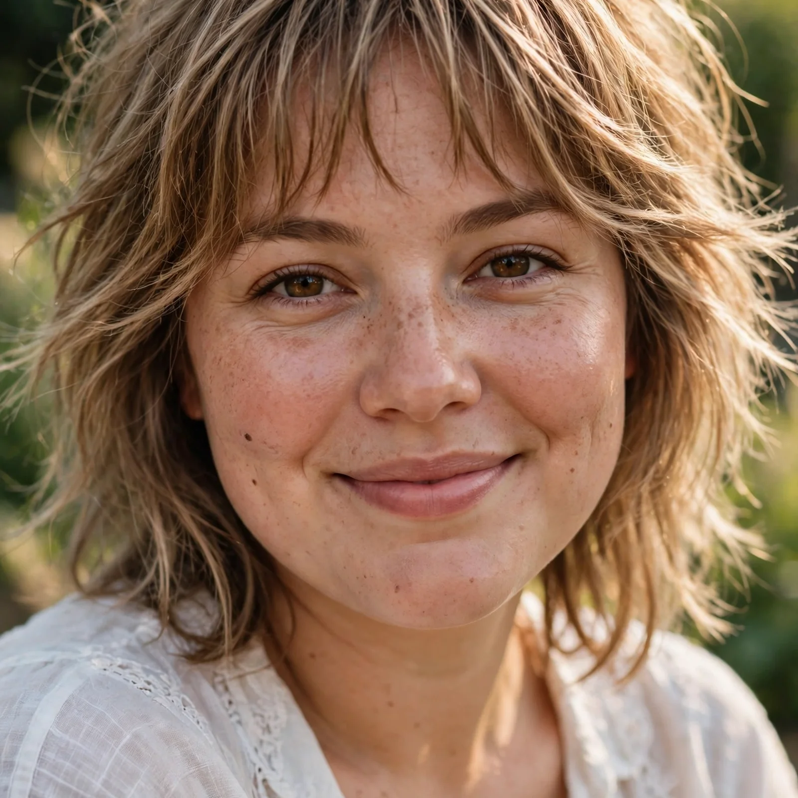 25 Summer Hairstyles for Women With Round Faces That Add Instant Definition: Wispy Curtain Shag