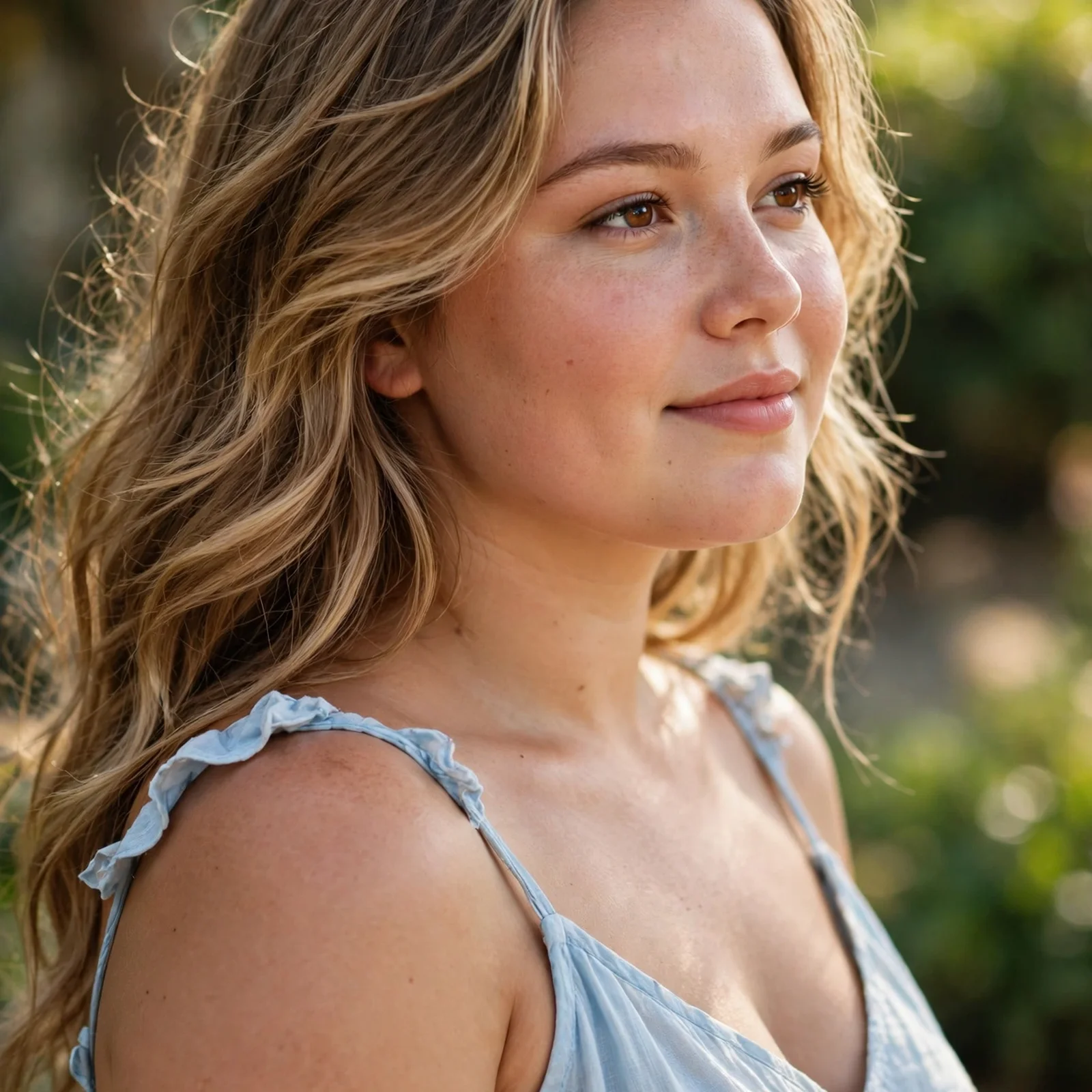 25 Summer Hairstyles for Women With Round Faces That Add Instant Definition: Side-Part Beach Waves