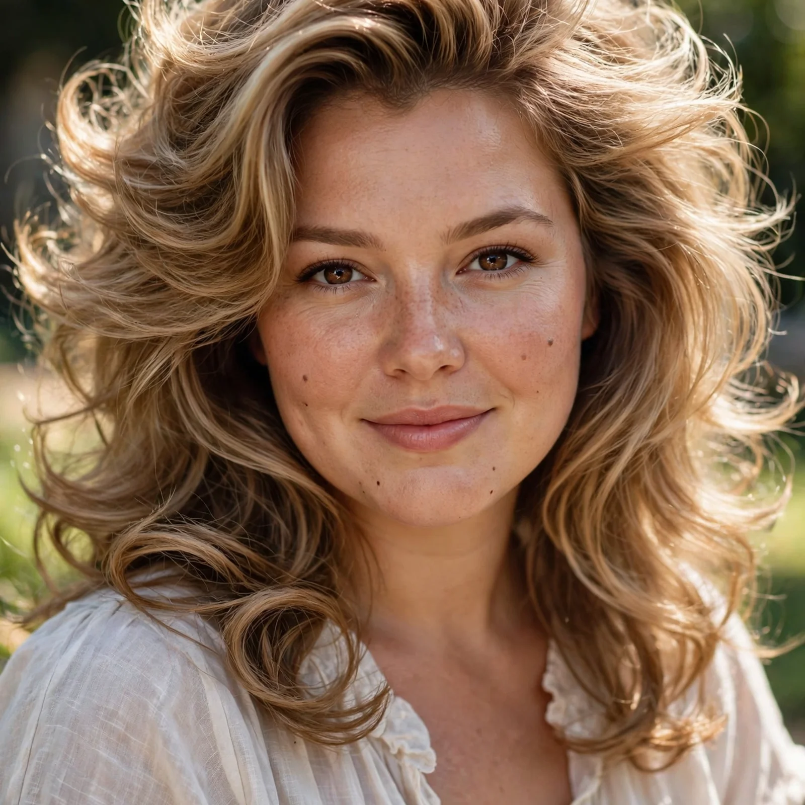 25 Summer Hairstyles for Women With Round Faces That Add Instant Definition: Airy Blowout Layers