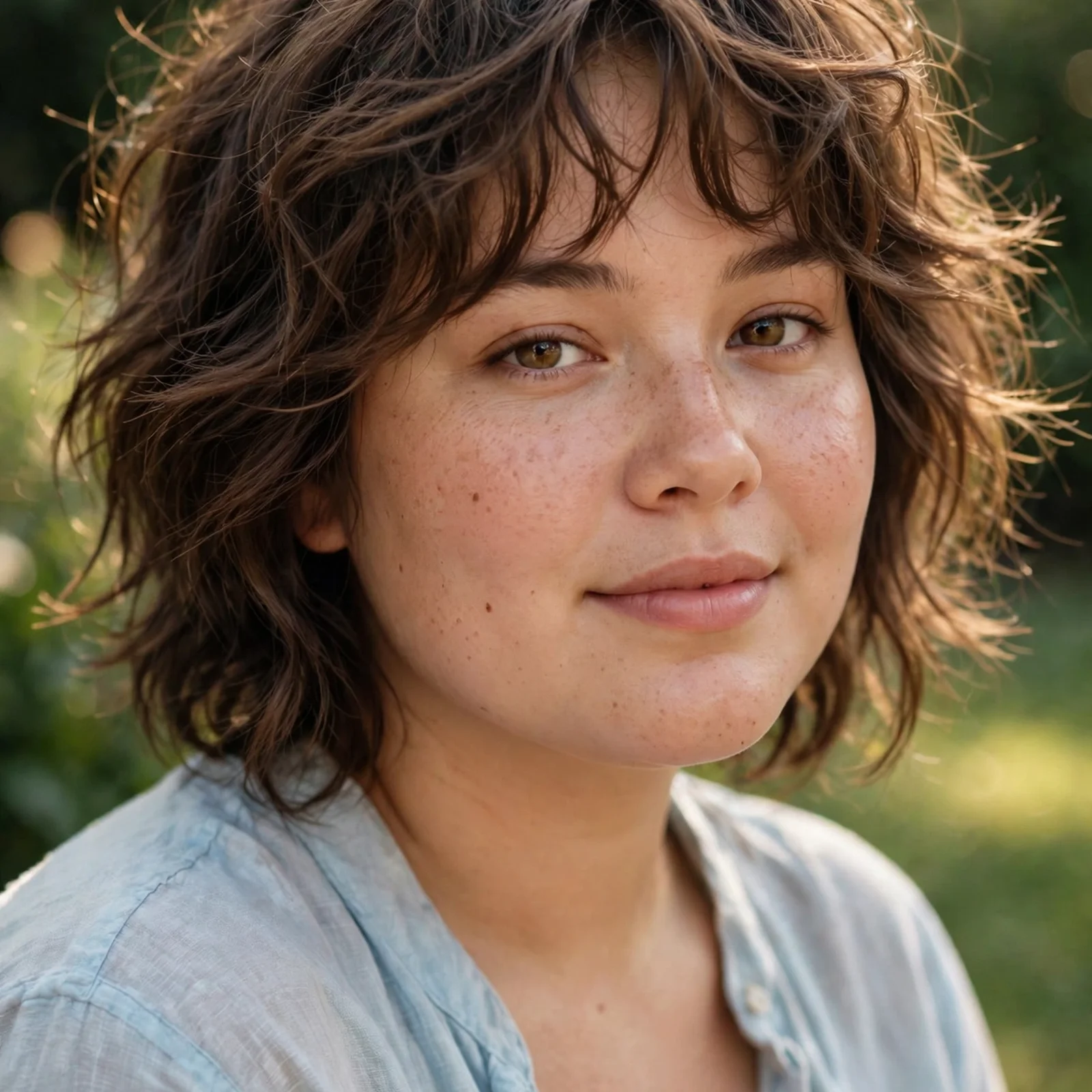 25 Summer Hairstyles for Women With Round Faces That Add Instant Definition: Undone Wavy Shag