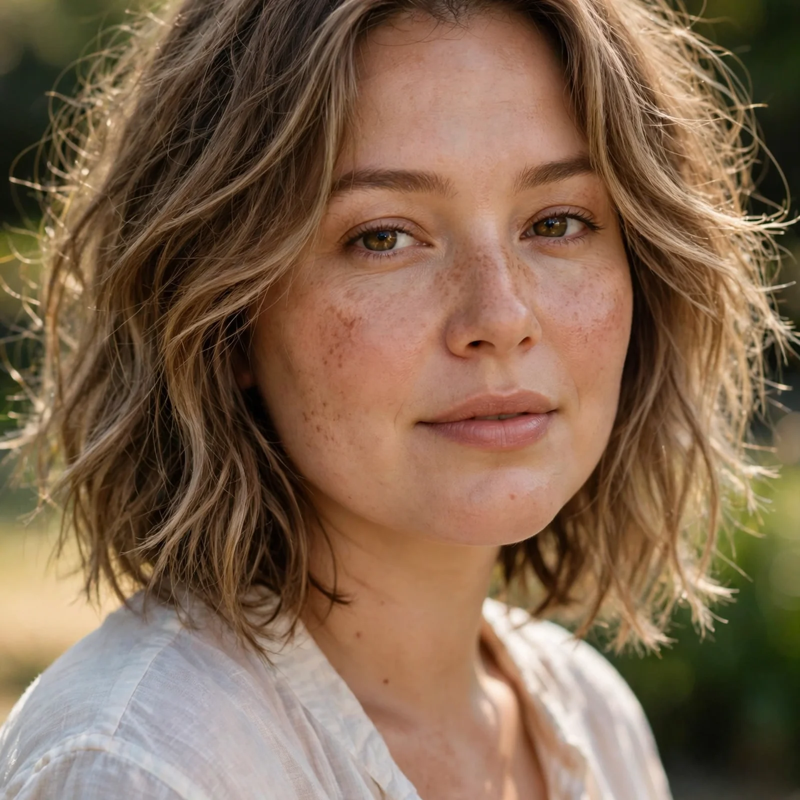 25 Summer Hairstyles for Women With Round Faces That Add Instant Definition: Airy Clavicut with Texture