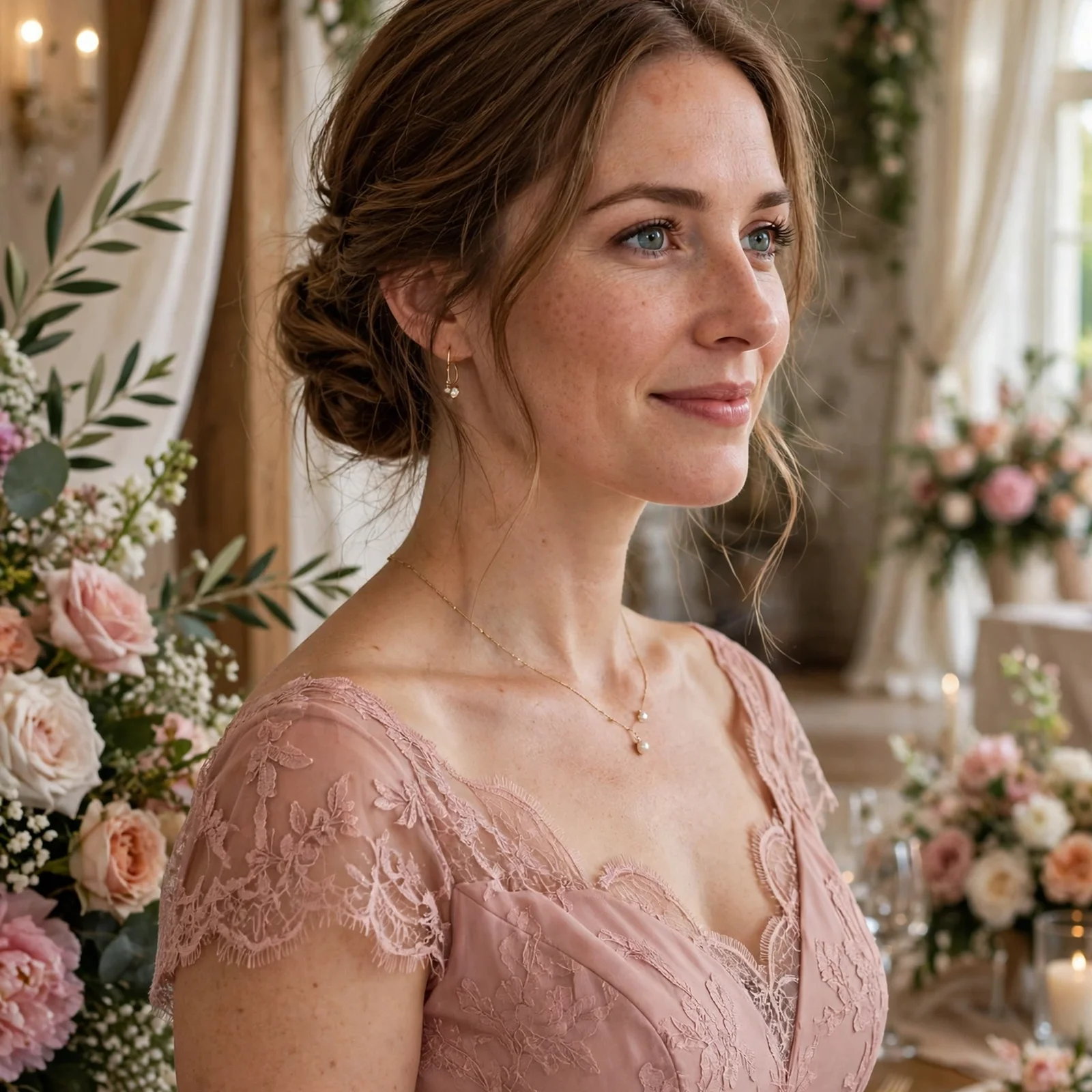 25 Summer Wedding Guest Hairstyles For Women That Stay Perfect All Day in Heat: Soft Low Chignon