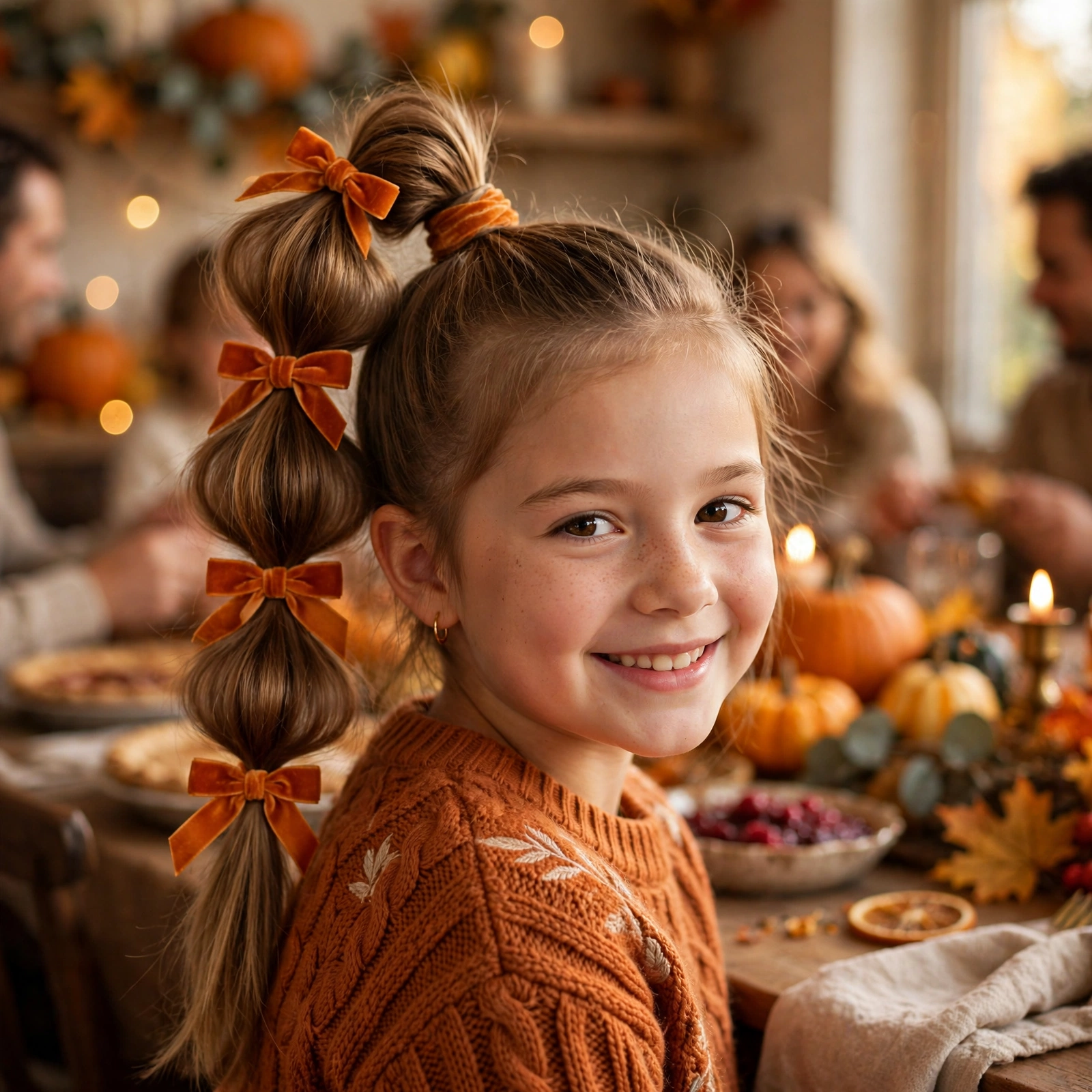 Pumpkin Patch Bubble Ponytail