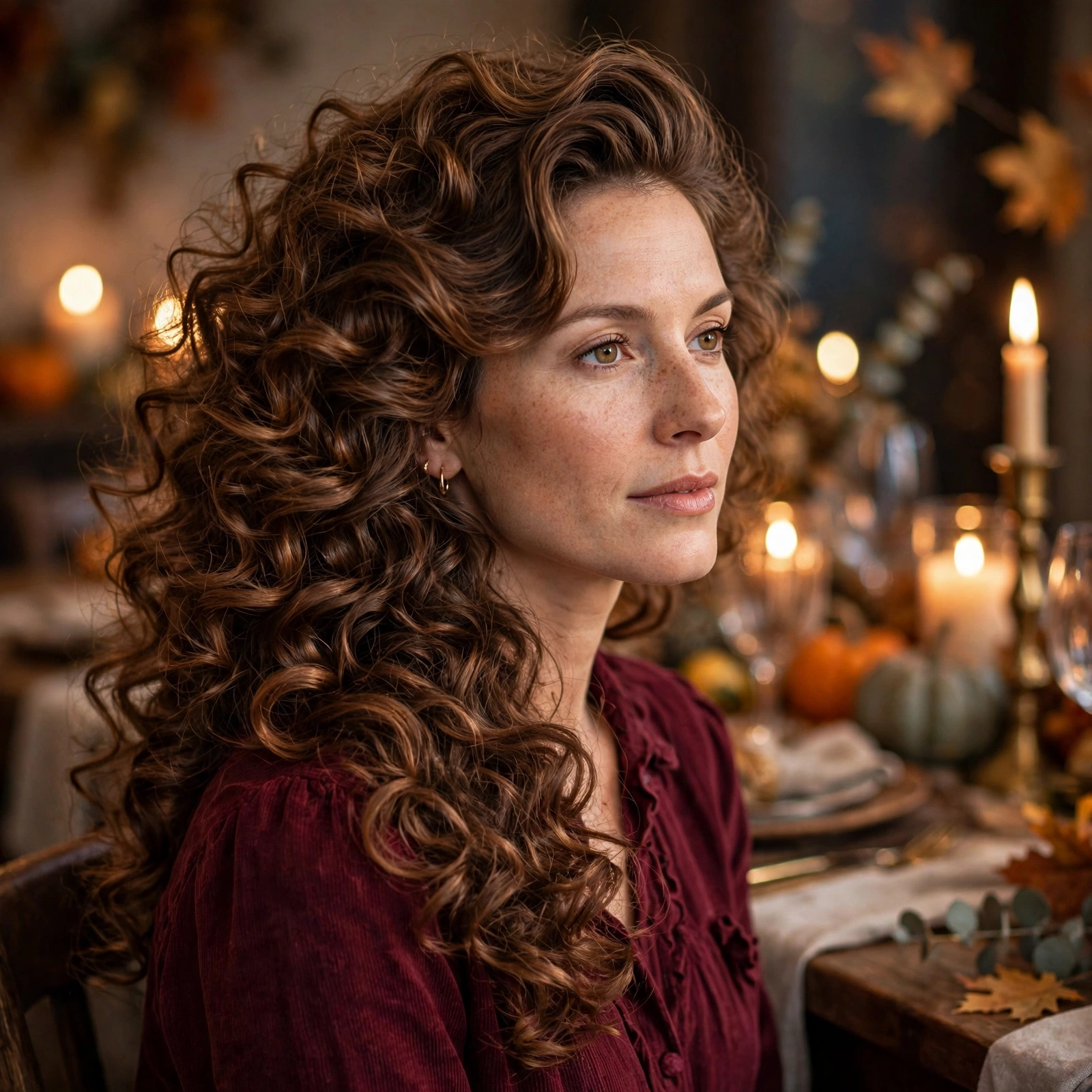 Side-Swept Curls