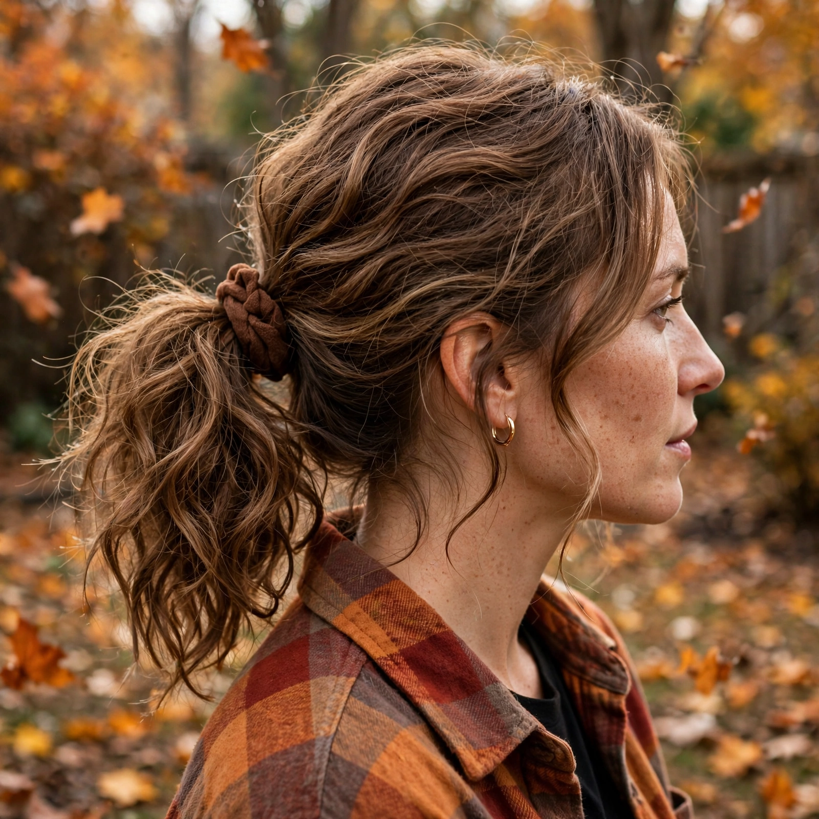 Textured Low Ponytail