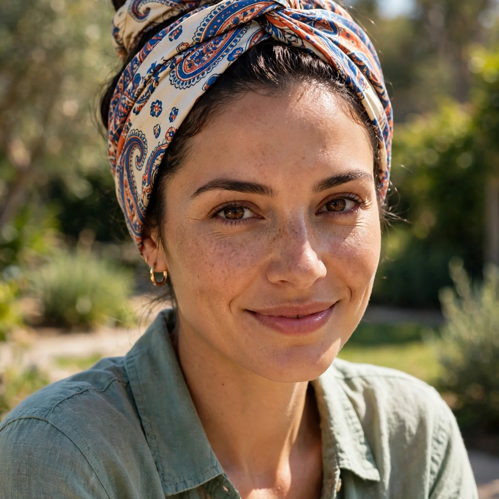 20 Wash and Go Hairstyles for Women In Summer (Easy Styles That Need Zero Effort): Scarf-Wrapped Bun