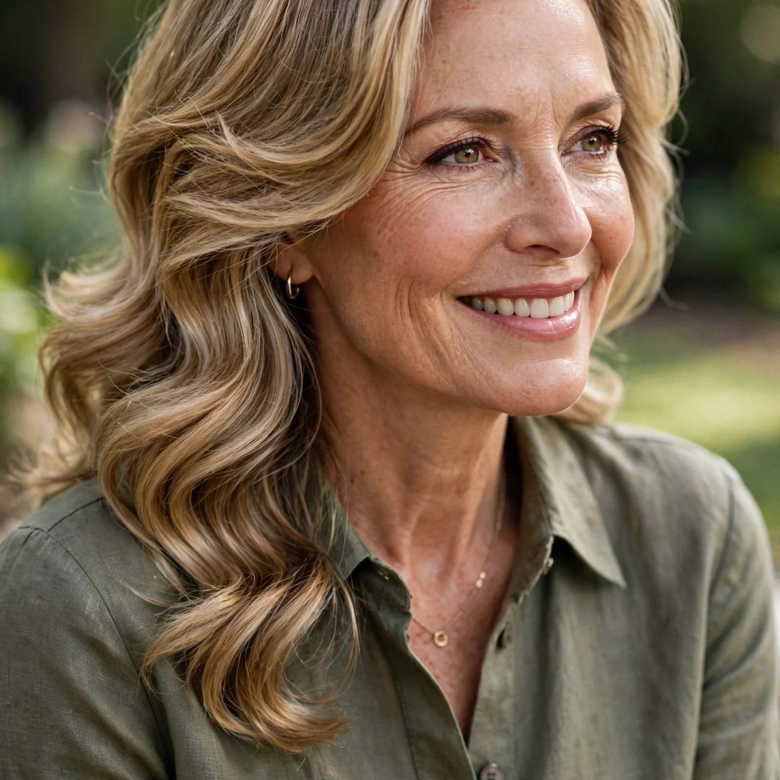 15 Youthful Hairstyles for Women Over 50 That Instantly Take Years Off: Side-Swept Waves