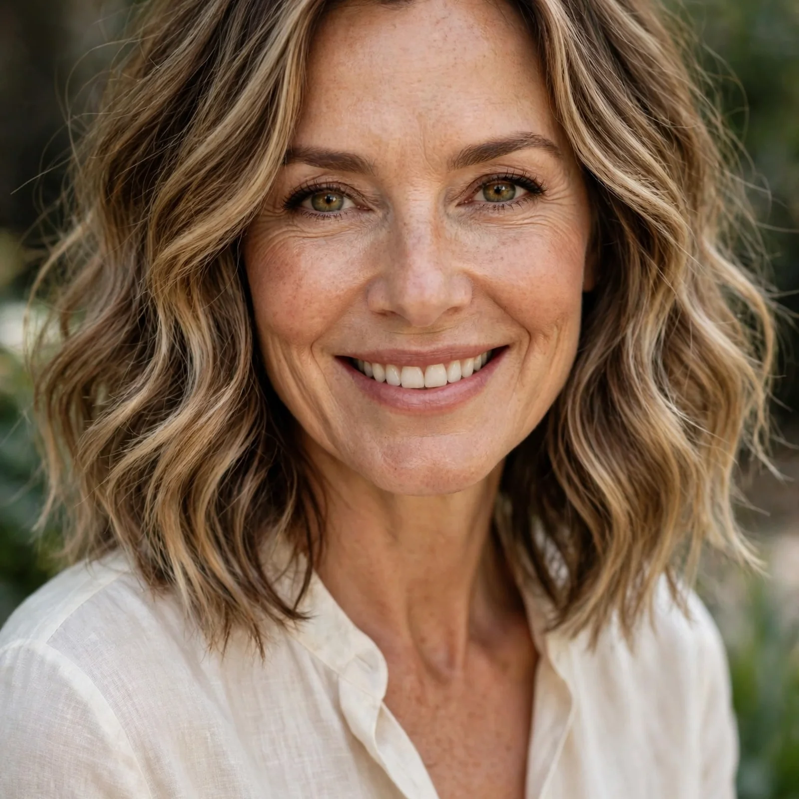 15 Youthful Hairstyles for Women Over 50 That Instantly Take Years Off: Wavy Lob with Balayage